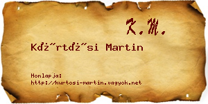 Kürtösi Martin névjegykártya